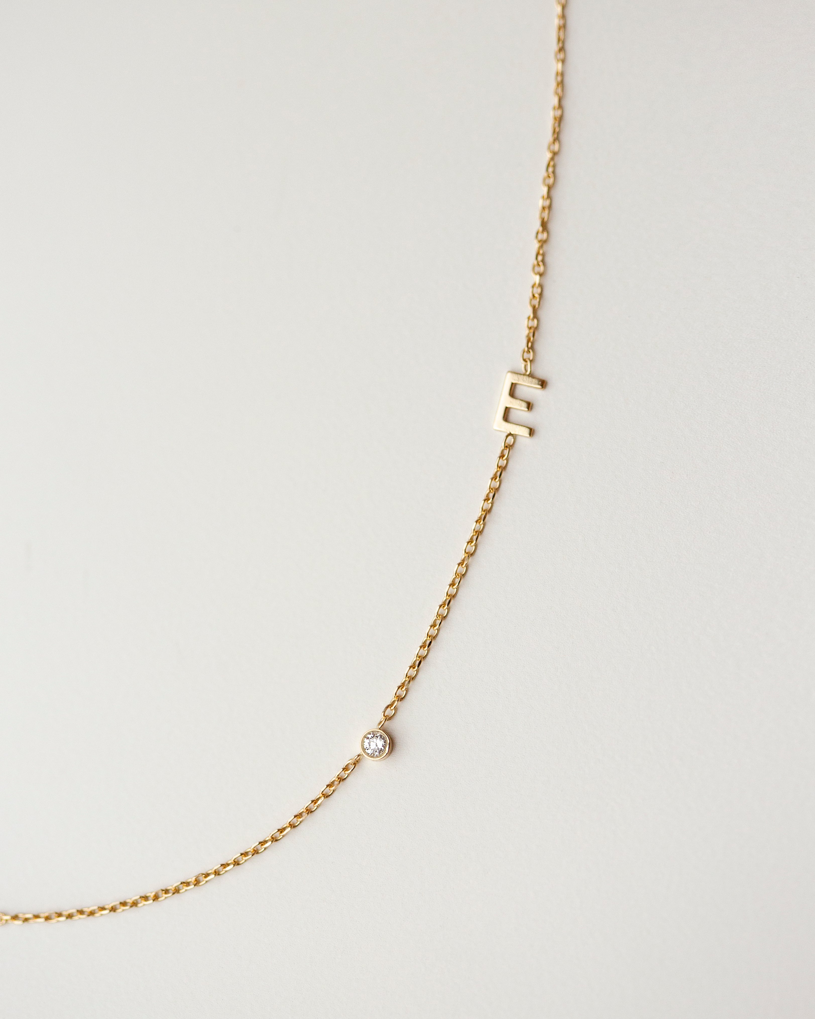 Buy Gold Initial Necklace Dainty Initial Necklace Necklaces for Online in  India - Etsy